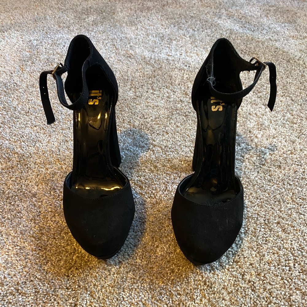 Black platform heels